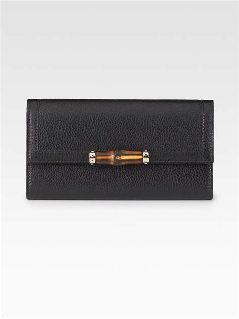 gucci continental wallet with bamboo detail|Gucci accessory collection wallet.